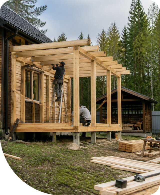 Строительство пристроек и построек на участке в Выборге