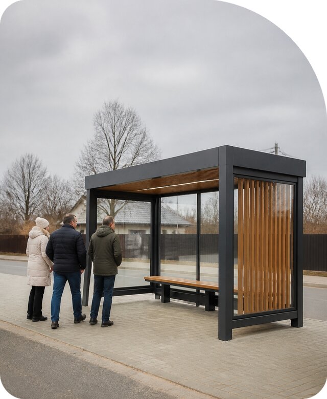 Остановочный павильон на заказ в Выборге от 250415 р. | РадиДОМА-Вбр